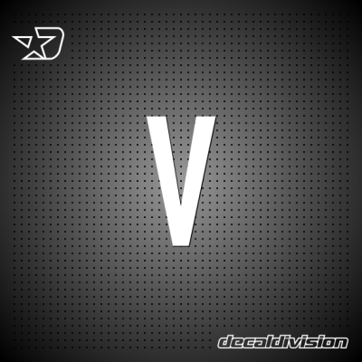 Vinyl Letter V - DIN